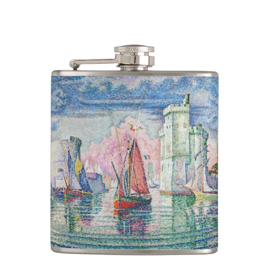 Paul Signac - Intrede van La Rochelle Harbour Heupfles (Voorkant)