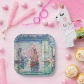 Paul Signac - Intrede van La Rochelle Harbour Papieren Bordje (Feest)