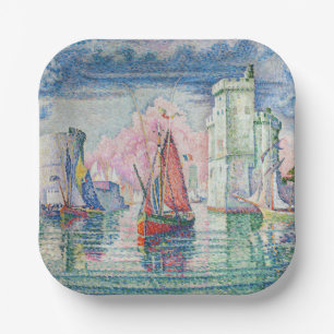 Paul Signac - Intrede van La Rochelle Harbour Papieren Bordje