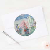 Paul Signac - Intrede van La Rochelle Harbour Ronde Sticker (Envelop)