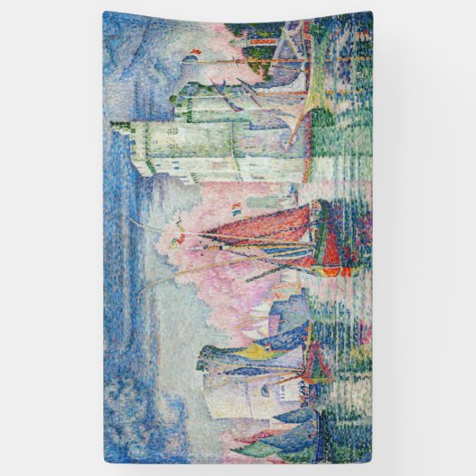 Paul Signac - Intrede van La Rochelle Harbour Spandoek (Verticaal)