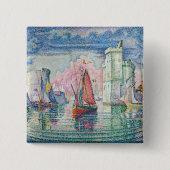 Paul Signac - Intrede van La Rochelle Harbour Vierkante Button 5,1 Cm (Voorkant)