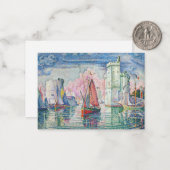 Paul Signac - Intrede van La Rochelle Notitiekaartje (Voorkant / Achterkant in situ)