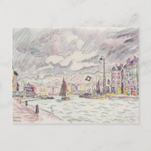 Paul Signac- Le Havre met regenwolken Briefkaart