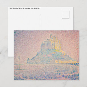 Paul Signac - Mont Saint Michel Mist en Zon Briefkaart