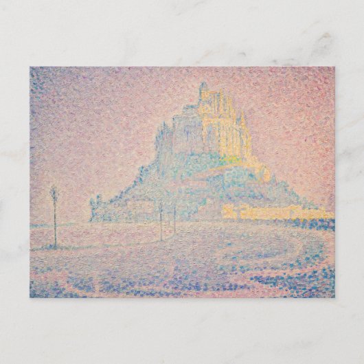 Paul Signac - Mont Saint Michel Mist en Zon Briefkaart (Voorkant)