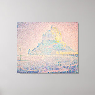 Paul Signac - Mount Saint Michel Fog en Sun Canvas Afdruk