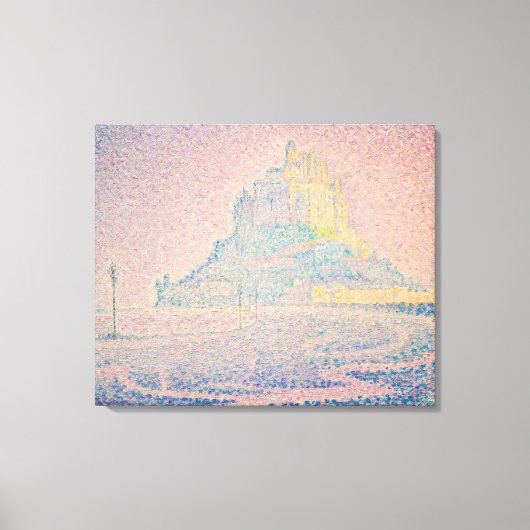 Paul Signac - Mount Saint Michel Fog en Sun Canvas Afdruk (Voorkant)
