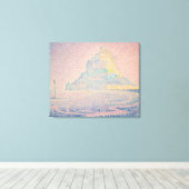 Paul Signac - Mount Saint Michel Fog en Sun Canvas Afdruk (Insitu (Houten vloer))