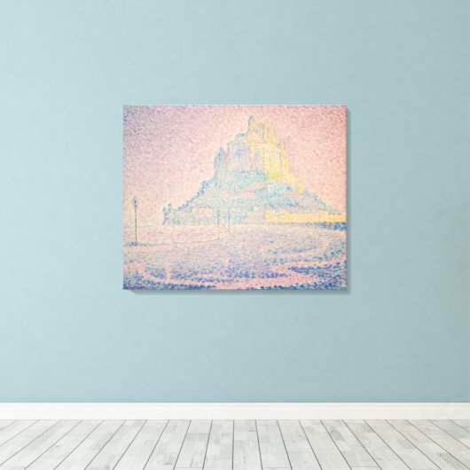 Paul Signac - Mount Saint Michel Fog en Sun Canvas Afdruk (Insitu (Houten vloer))