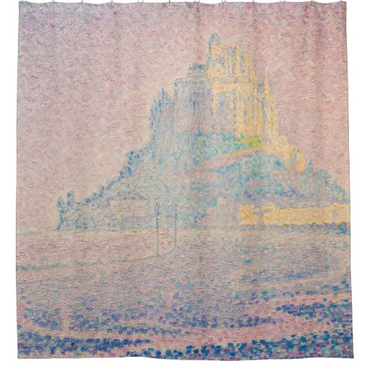 Paul Signac - Mount Saint Michel Fog en Sun Douchegordijn (Voorkant)