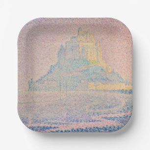 Paul Signac - Mount Saint Michel Fog en Sun Papieren Bordje