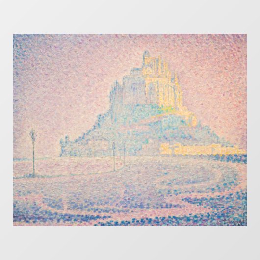 Paul Signac - Mount Saint Michel Fog en Sun Raamsticker (Vel)