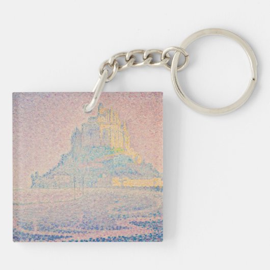 Paul Signac - Mount Saint Michel Fog en Sun Sleutelhanger (Achterkant)