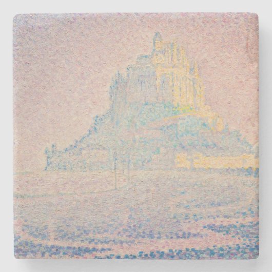 Paul Signac - Mount Saint Michel Fog en Sun Stenen Onderzetter (Voorkant)