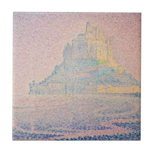 Paul Signac - Mount Saint Michel Fog en Sun Tegeltje (Voorkant)