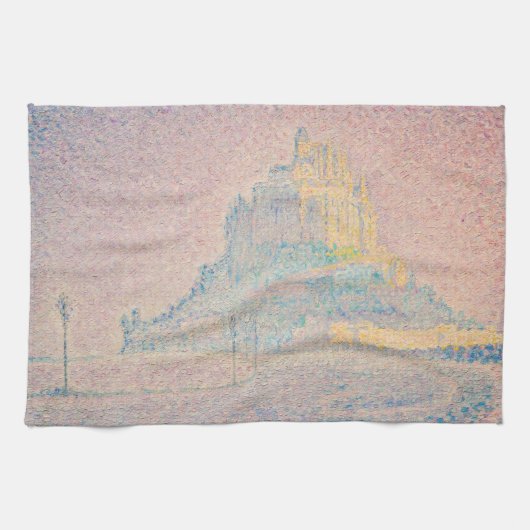 Paul Signac - Mount Saint Michel Fog en Sun Theedoek (Horizontaal)