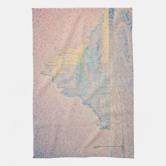 Paul Signac - Mount Saint Michel Fog en Sun Theedoek (Verticaal)