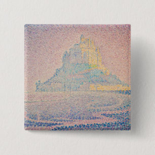 Paul Signac - Mount Saint Michel Fog en Sun Vierkante Button 5,1 Cm