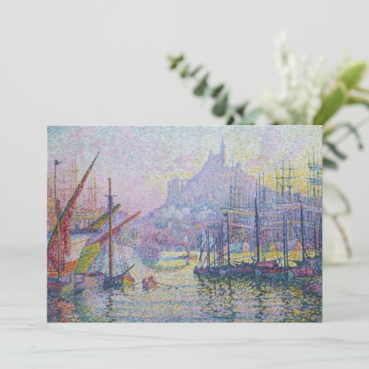 Paul Signac - Notre-Dame-de-la-Garde, Marseille Bedankkaart (Staand voorkant)