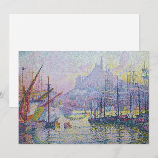 Paul Signac - Notre-Dame-de-la-Garde, Marseille Bedankkaart (Voorkant / Achterkant)