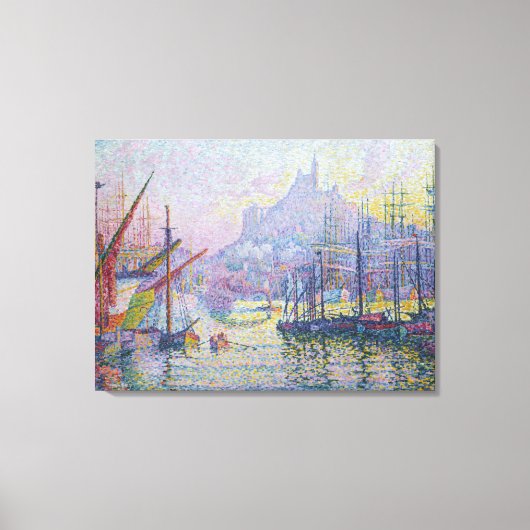Paul Signac - Notre-Dame-de-la-Garde, Marseille Canvas Afdruk (Voorkant)