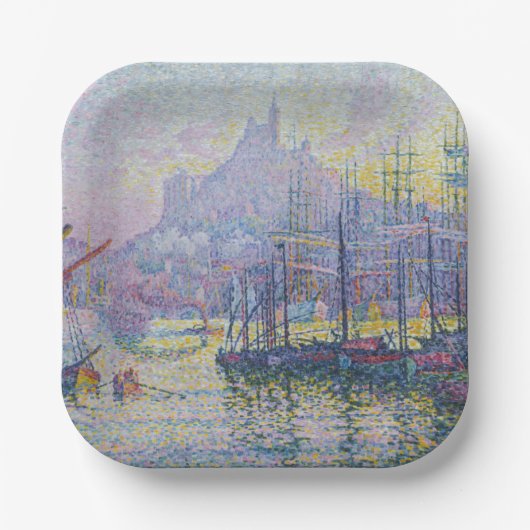 Paul Signac - Notre-Dame-de-la-Garde, Marseille Papieren Bordje (Voorkant)