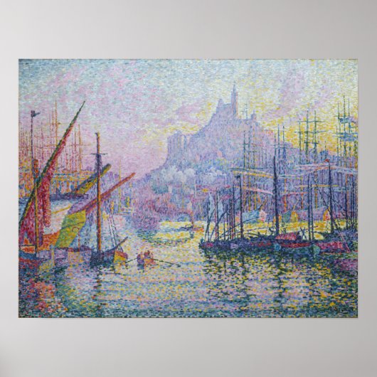 Paul Signac - Notre-Dame-de-la-Garde, Marseille Poster (Voorkant)