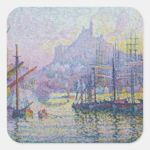 Paul Signac - Notre-Dame-de-la-Garde, Marseille Vierkante Sticker