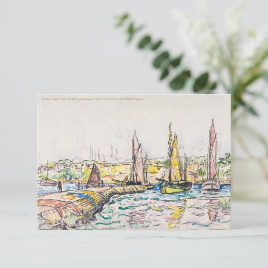 Paul Signac-Petit Andely-The River Bank 1920-1929 Aankondiging (Staand voorkant)