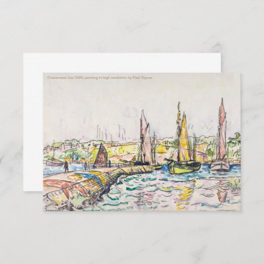 Paul Signac-Petit Andely-The River Bank 1920-1929 Aankondiging (Voorkant / Achterkant)