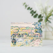 Paul Signac-Petit Andely-The River Bank 1920-1929 Briefkaart (Staand voorkant)