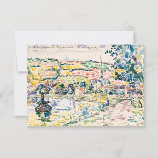 Paul Signac-Petit Andely-The River Bank 1920-1929 Kaart (Voorkant)