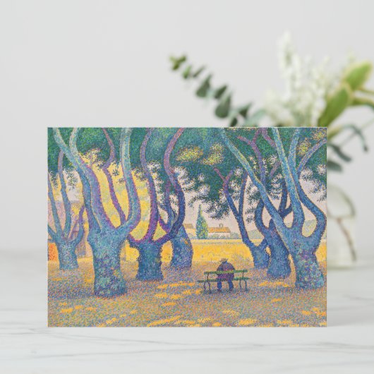 Paul Signac - Place des Lices, Saint-Tropez Bedankkaart (Staand voorkant)