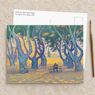 Paul Signac - Place des Lices, Saint-Tropez Briefkaart