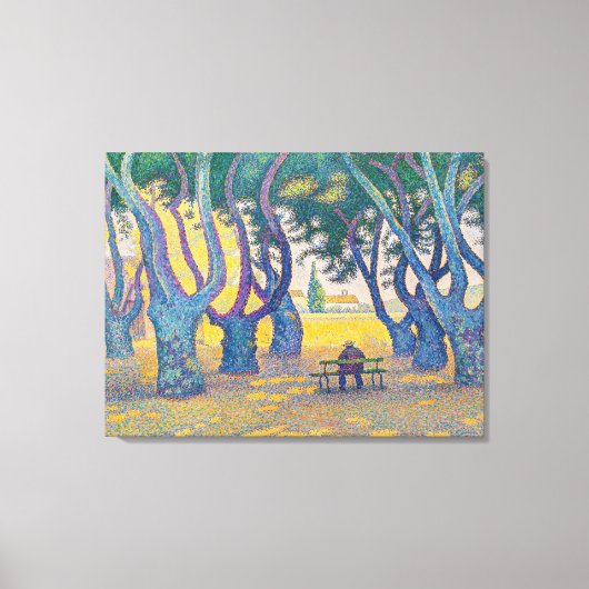 Paul Signac - Place des Lices, Saint-Tropez Canvas Afdruk (Voorkant)