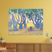 Paul Signac - Place des Lices, Saint-Tropez Canvas Afdruk (Insitu (Woonkamer))