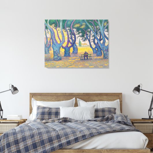 Paul Signac - Place des Lices, Saint-Tropez Canvas Afdruk (Insitu (Slaapkamer))