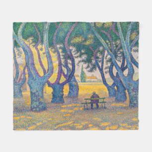 Paul Signac - Place des Lices, Saint-Tropez Fleece Deken