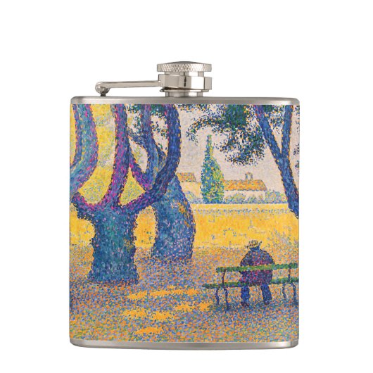 Paul Signac - Place des Lices, Saint-Tropez Heupfles (Voorkant)