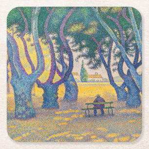 Paul Signac - Place des Lices, Saint-Tropez Kartonnen Onderzetters