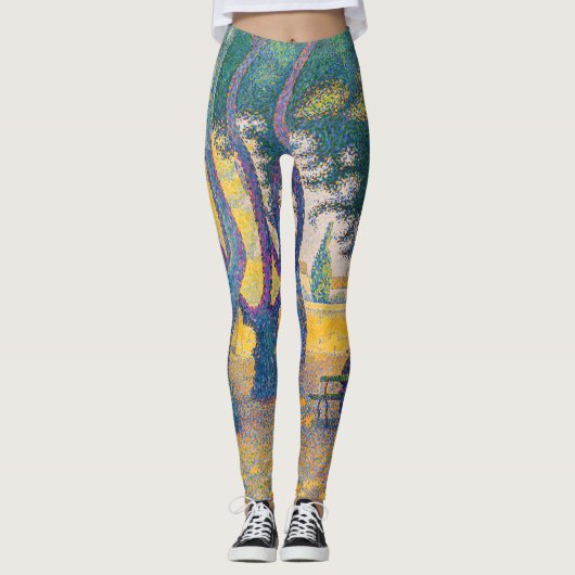Paul Signac - Place des Lices, Saint-Tropez Leggings (Voorkant)