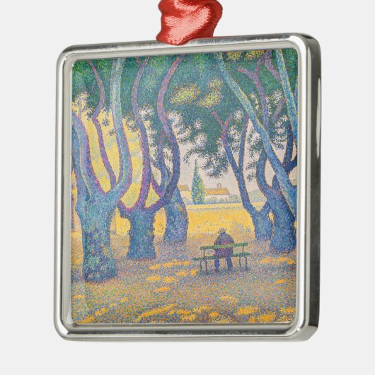 Paul Signac - Place des Lices, Saint-Tropez Metalen Ornament (Links)