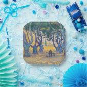 Paul Signac - Place des Lices, Saint-Tropez Papieren Bordje (Feest)