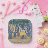 Paul Signac - Place des Lices, Saint-Tropez Papieren Bordje (Feest)