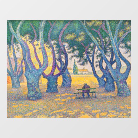 Paul Signac - Place des Lices, Saint-Tropez Raamsticker (Vel)
