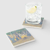 Paul Signac - Place des Lices, Saint-Tropez Stenen Onderzetter (Zijkant)