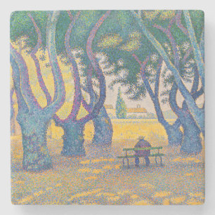 Paul Signac - Place des Lices, Saint-Tropez Stenen Onderzetter