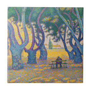 Paul Signac - Place des Lices, Saint-Tropez Tegeltje