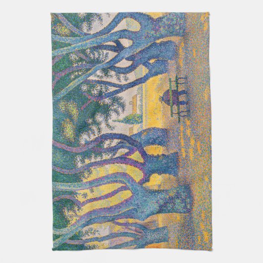 Paul Signac - Place des Lices, Saint-Tropez Theedoek (Verticaal)